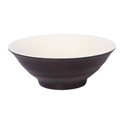 Elite Global Solutions D1008RR-AW/CH Durango 40 oz Round Melamine Serving Bowl, Antique White/Chocolate, Brown