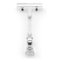 Elite Global Solutions TAGV07 Clip On Sign Holder - 3"W x 6 1/2"H, Plastic, Clear