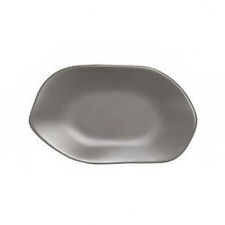 Steelite 7006DD021 10" x 5 7/8" Oval Delfin Platter - Melamine, Marisol Driftwood, Gray, 1 Dozen