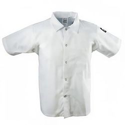 Chef Revival CS006WH-3X Chef's Shirt w/ Short Sleeves - Poly/Cotton, White, 3X