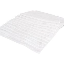 Chef Revival HBMR White Ribbed Terry Cloth Bar Towel, 16" x 19", 32 ounces