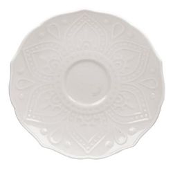 10 Strawberry Street DHLA-0009S 5 3/4" Round Dahlia Saucer - Bone China, White