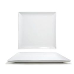 Front of the House BPT034WHP20 15" Square Mod Platter - Porcelain, White