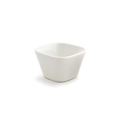 Front of the House DBO047BEP23 7 oz Square Catalyst Mod Bowl - Porcelain, White