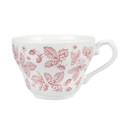 Churchill CBAGTC71 7 oz Vintage Prints Georgian Tea Cup - Fine China, Cranberry Bramble, Red