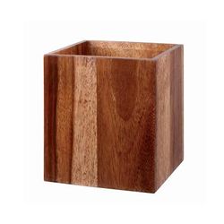 Churchill ZCAWLBR 1 7 1/4" Square Alchemy Buffet Cube Riser - Igneous Wood, Brown