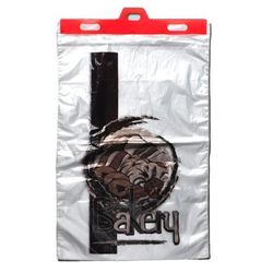 LK Packaging BK1217HI-DP Printed Bakery Bag on Header Pack - 12" x 17" x 2", Poly, High Density Polyethylene
