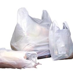 LK Packaging CT2830 Heavy Duty Carry Out Bag w/ Handles - 30"L x 18"W x 10" SG, 0.8 mil HDPE, White, Case of 500