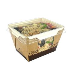 LK Packaging RF-CNTSM ReadyFresh Kraft Container - 4 1/4"L x 3 1/2"W x 2 4/5"H, Coated Paperboard, Brown, Case of 500
