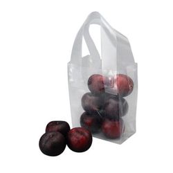 LK Packaging TO4363 Fast Take Poly Take Out Bag w/ Handles - 4 3/4" x 2 3/4" x 6 1/2", Clear, 3 mil, Case of 200