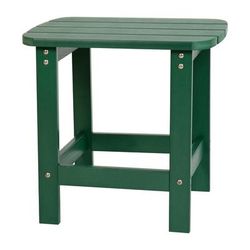 Flash Furniture JJ-T14001-GRN-GG Rectangular Adirondack Side Table - 18 3/4" x 15", Poly Resin, Green
