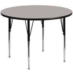 Flash Furniture XU-A48-RND-GY-H-A-GG 48" Round Activity Table - Laminate Top, Gray