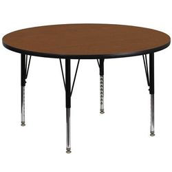 Flash Furniture XU-A48-RND-OAK-H-P-GG 48" Round Activity Table - Laminate Top, Oak, Brown