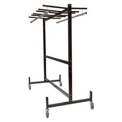 National Public Seating 42-8-60 Table & Chair Storage Truck w/ 2 Coat Rods - 2 Chair & 2 Table Capacity, Steel, Brown
