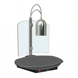 Hatco DCSB400-R24-1 Carving Station w/ Single Heat Lamp, 26" Round Cutting Board, 26" Diameter, Silver, 120 V