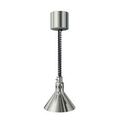 Hatco DL775RTLBRNBK.1 71 7/8" Track Mount Heat Lamp w/ Retractable Cord - Lower Switch, Bright Nickel, 120v, Standard, Black