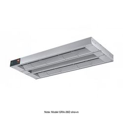 Hatco GRA-24D3 208 24" Standard Watts Infrared Strip Warmer - Double Rod, 1 Built In Toggle Control, 208v/1ph, Silver (Cord & Plug Not Included)