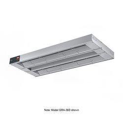 Hatco GRA-42D6 208 42" Standard Watts Infrared Strip Warmer - Double Rod, 1 Built In Toggle Control, 208v/1ph, Silver (Cord & Plug Not Included)