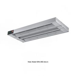 Hatco GRA-66D6 120 66" Standard Watts Infrared Strip Warmer - Double Rod, 2 Built In Toggle Control, 120v, Silver (Cord & Plug Not Included)