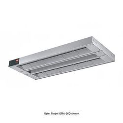 Hatco GRA-84D3 120 84" Standard Watts Infrared Strip Warmer - Double Rod, 2 Built In Toggle Control, 120v, Silver (Cord & Plug Not Included)