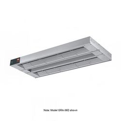 Hatco GRA-96D3 208 96" Standard Watts Infrared Strip Warmer - Double Rod, 2 Built In Toggle Control, 208v/1ph, Silver (Cord & Plug Not Included)