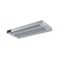 Hatco GRAH-18D6 120 18" High Watts Infrared Strip Warmer - Double Rod, 1 Built In Toggle Control, 120v, Silver (Cord & Plug Not Included)