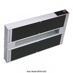 Hatco GRAIH-48D3 240 48" High Watts Infrablack Strip Warmer - Double Rod, Remote Control Required, 240v/1ph, Silver (Cord & Plug Not Included)