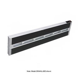 Hatco GRAIHL-66D6 Glo-Ray 66" High Watts Infrablack Strip Warmer - Double Rod, Remote Control Required, 120v, Silver