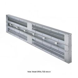 Hatco GRAL-120D3 208 120" Standard Watts Infrared Strip Warmer - Double Rod, 6 Built In Toggle Control, 120/208v/1ph, Silver