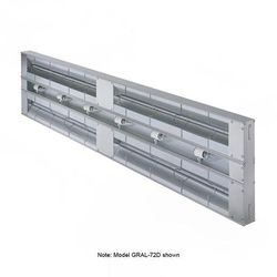 Hatco GRAL-48D6 208 48" Standard Watts Infrared Strip Warmer - Double Rod, 2 Built In Toggle Control, 120/208v/1ph, Silver