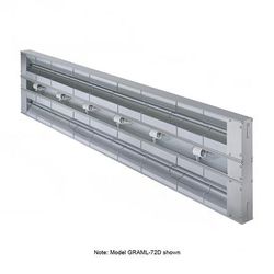 Hatco GRAML-24D6 240 24" Maximum Watts Infrared Strip Warmer - Double Rod, 1 Remote Toggle Control, 120/240v/1ph, Silver