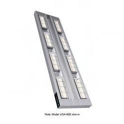 Hatco UGA-30D6 240 30" Standard Watt Ceramic Strip Warmer - Double Tile, Remote Toggle Control, 240v/1ph, Silver