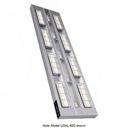 Hatco UGAL-18D3 208 18" Standard Watt Ceramic Strip Warmer - Double Tile, Remote Toggle Control, 120/208v/1ph, Silver