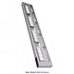 Hatco UGAL-42 120 42" Standard Watt Ceramic Strip Warmer - Single Tile, Remote Toggle Control, 120v, Silver