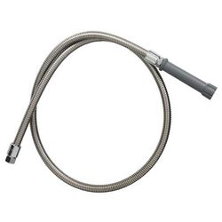 T&S B-0068-H Hose, 68 in, Flexible SS, For Prerinse Over Head Swivel Goosenecks, Stainless Steel