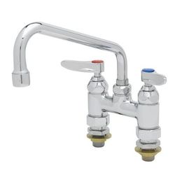 T&S B-0227-CC Deck Mount Faucet - 8" Swing Spout, 4" Centers