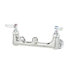 T&S B-0330-LN Faucet, Rigid Base, 1/2" IPS Female, 8" Centers, Wall Mount, Chrome