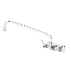 T&S B-1117 Splash Mount Faucet - 10" Swing Spout, 4" Centers