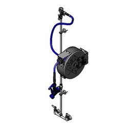 T&S B-7222-C05XS1E 30 ft Enclosed Hose Reel Assembly w/ 8" Wall Mount Mixing Faucet - 1/2" NPT, Silver