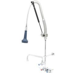 T&S B-5115-12-CRB8P 38 1/2"H Deck Mount Pre Rinse Faucet - 1 7/100 GPM, Base with Nozzle, Stainless Steel