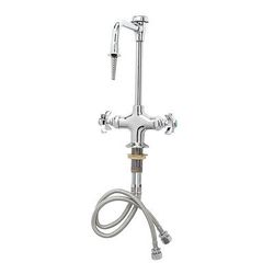 T&S BL570008 Lab Mixing Faucet w/ Rigid Breaker Nozzle, Serrated Tip, Chrome