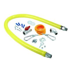 T&S HG-2D-48K 48" Gas Connector Kit w/ 90Â° Elbow & Ball Valve - 3/4" Connection, Stainless Steel