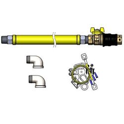T&S HG-4E-48G-K 48" Gas Connector Hose w/ Quick Disconnect & Restraining Cable Kit