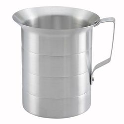 Winco AM-4 4 qt Measuring Cup, Aluminum, Silver