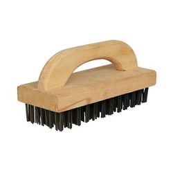 Winco BR-9 Butcher Block Brush, 9 1/4 x 3 3/4 x 1", w/ Wood Handle