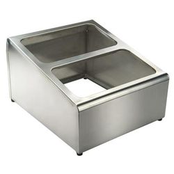 Winco SCPH-33 Condiment Organizer w/ 2 Bins - Silver