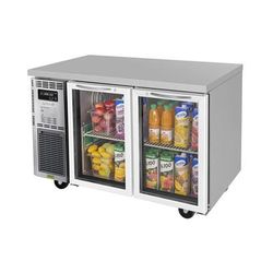 Turbo Air JUR-48-G-N 47 1/4" W Undercounter Refrigerator w/ 2 Sections & 2 Doors, 115v, 9.9 cu. ft, Silver