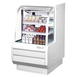 Turbo Air TCDD-36H-W-N 36-1/2" Full Service Deli Case w/ Curved Glass - 3 Levels, 115v, White