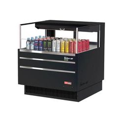 Turbo Air TOM-36L-UFD-B-1S-N 34 3/4" Horizontal Open Air Cooler w/ 1 Level, 115v, 115 V, Black