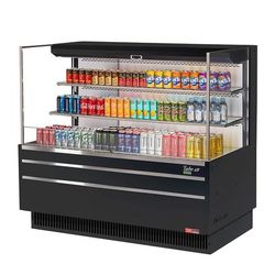 Turbo Air TOM-60L-UF-B-3S-N 58 3/4" Horizontal Open Air Cooler w/ 3 Levels, 115v, 115 V, Black